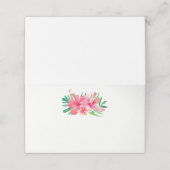 Carte De Placement Fleurs tropicales Hibiscus Plumeria Mariage (Extérieur déplié)