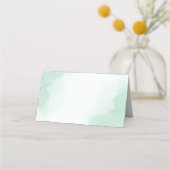 Carte De Placement fleurs turquoise vert feuille (Dos)