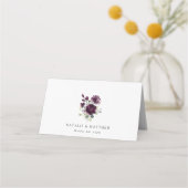 Carte De Placement Fleurs violettes, Fleurs de prunes, Boho, Mariage (Dos)