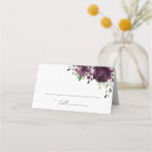 Carte De Placement Fleurs violettes, Fleurs de prunes, Boho, Mariage (Devant)