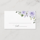 Carte De Placement Fleurs violettes, Fleurs Lilac, Mariage Floral (Devant)