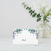 Carte De Placement Fleurs violettes. Mariage fleurie du jardin. Lavan (Debout devant)