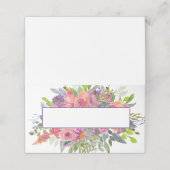 Carte De Placement Fleurs violettes roses (Extérieur déplié)