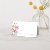 Carte De Placement Fleurs Vives et Audacieuses (Devant)