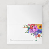 Carte De Placement Fleurs vives et audacieuses (Extérieur déplié)
