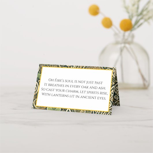 Carte De Placement Floraison celtique (Devant)
