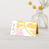 Carte De Placement Floral abstrait moderne (Devant)