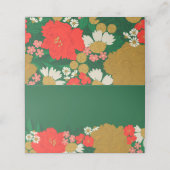 Carte De Placement Floral Bouquet Bridal Shower (Extérieur déplié)