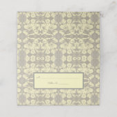 Carte De Placement Floral d'ivoire et de gris (Extérieur déplié)