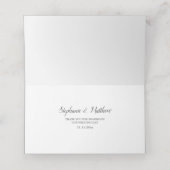 Carte De Placement Floral Dusty Orange Rose Vin Rouge Orchidées Maria (Intérieur déplié)