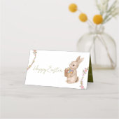 Carte De Placement Floral Easter Bunny Folded (Dos)