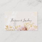 Carte De Placement Floral flush moderne | Mariage plat aquarelle (Dos)