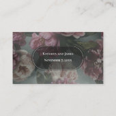 Carte De Placement Floral foncé et humide (Dos)