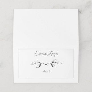 Carte De Placement Floral Illustration Place Cards