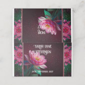Carte De Placement Floral Lotus Mariage Suite | Starry Night Romance (Extérieur déplié)