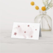 carte de placement floral mauve rose (Dos)