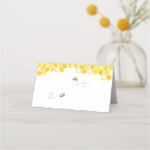 Carte De Placement Floral Miel mariage (Dos)