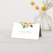 Carte De Placement Floral moderne printemps été automne brillant gras (Dos)