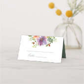 Carte De Placement Floral moderne printemps été automne brillant gras (Devant)