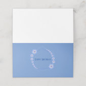 Carte De Placement Floral pastel bleu (Extérieur déplié)