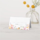 Carte De Placement Floral Pastel coloré (Devant)