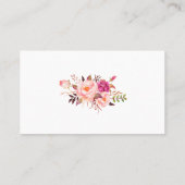 Carte De Placement Floral Pink Gold Mariage Réservé (Dos)