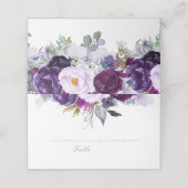 Carte De Placement Floral pourpre (Extérieur déplié)