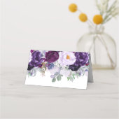 Carte De Placement Floral pourpre (Dos)