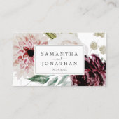 Carte De Placement Floral Romance Mariage plat (Dos)