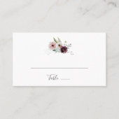 Carte De Placement Floral Romance Mariage plat (Devant)