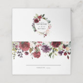 Carte De Placement Floral rouge rose violet (Extérieur déplié)