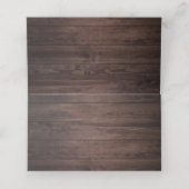 Carte De Placement Floral Rustique Fleurs de soleil en bois vert Gran (Intérieur déplié)