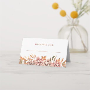 Carte De Placement Florales d'Automne