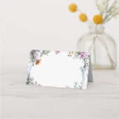 Carte De Placement Florals Blue Ribbon Place Cards Elegant (Dos)