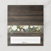 Carte De Placement Flore blanc rustique voyants Mariage plié (Extérieur déplié)