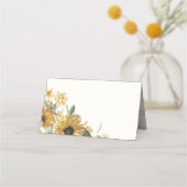 Carte De Placement Flore de tournesol rustique (Dos)