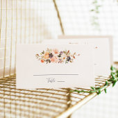 Carte De Placement Flore Rustique Terre Mariage plat