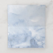 Carte De Placement Flore Vert Élégant Dusty Blue Mariage (Intérieur déplié)