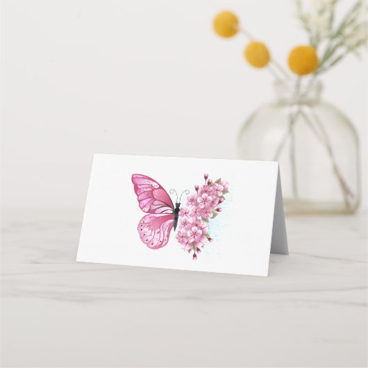 Carte De Placement Flower Butterfly (Devant)