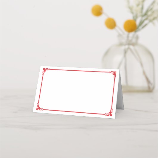 Carte De Placement Folded Name Place Card (Devant)