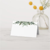 Carte De Placement Foliage Feuille Nom du Mariage Place Card (Dos)