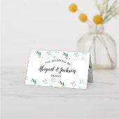 Carte De Placement Foliage frais Réception de mariage Réservé Table (Dos)