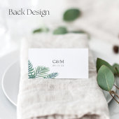 Carte De Placement Foliage tropical | Élégant Mariage botanique