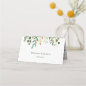 Carte De Placement Foliage vert Berry rouge (Dos)