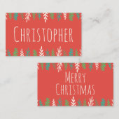 Carte De Placement Folithe de Noël (Devant / Derrière)