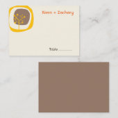 Carte De Placement Forêt Arbre Cercle moderne Automne Automne Mariage (Devant / Derrière)