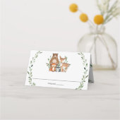 Carte De Placement Forêt Bois Animaux Végétation Baby shower Tente (Devant)