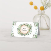 Carte De Placement Forêt botanique de verdure rustique neutre pour do (Devant)