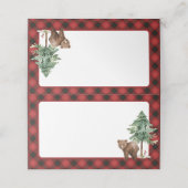 Carte De Placement Forêt forestière Anniversaire de la fête blanche C (Extérieur déplié)