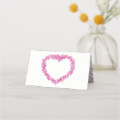 Carte De Placement Forget-me-not heart art wedding pink white (Devant)